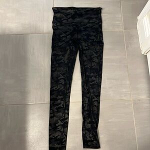Spanx Faux Leather Camo Leggings
